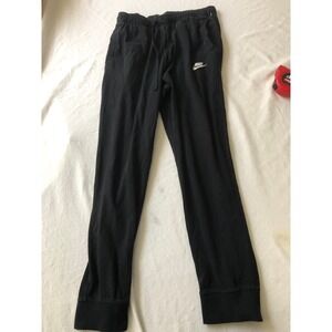 Nike Fleece Joggers Men's Large‎ Black Sweatpants Sportswear With Swoosh Logo